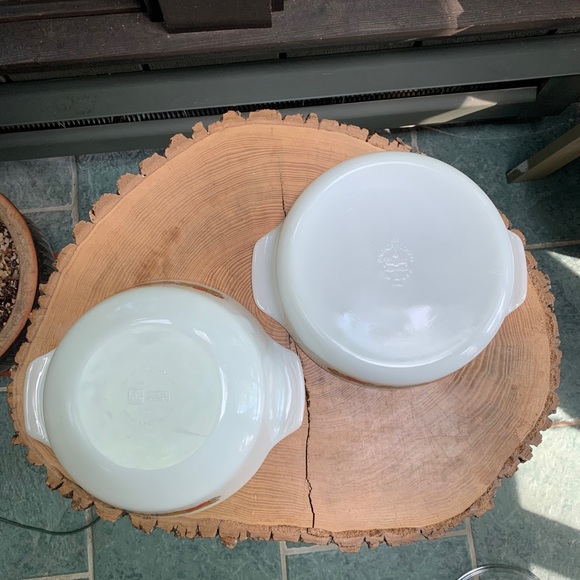 Anchor Hocking Fire King 437 1.5 Qt & 429 Casseroles w Lid Natures Bounty Fruit - Picture 6 of 10